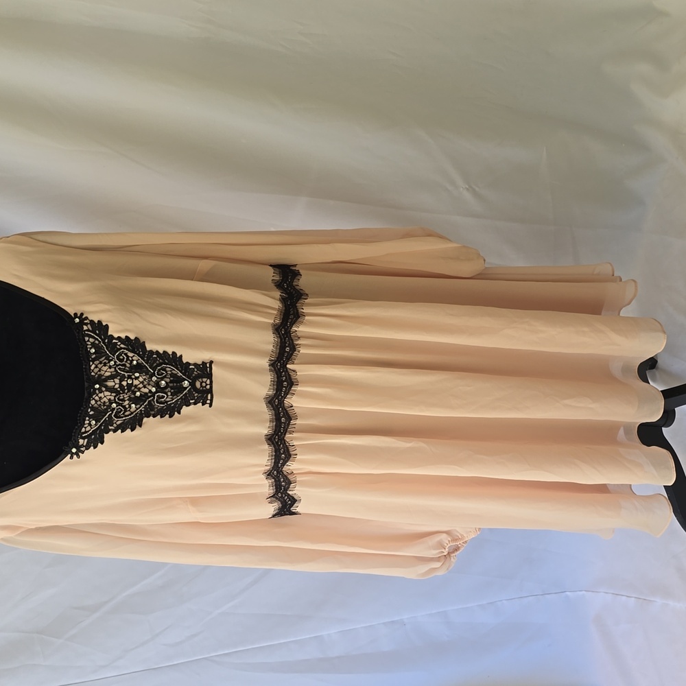 Asos Curve women plus size 20 dress pink long sleeve knee length dark academia